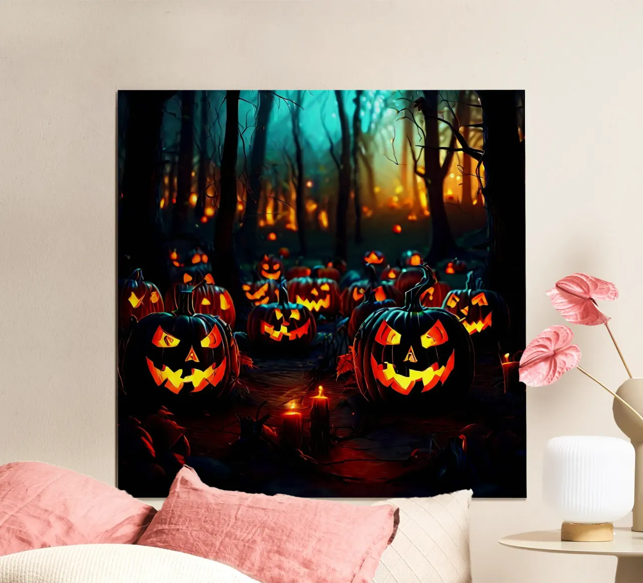Halloween_zucche nel bosco_6 poster da Fantasie & Mystikwelten by LK