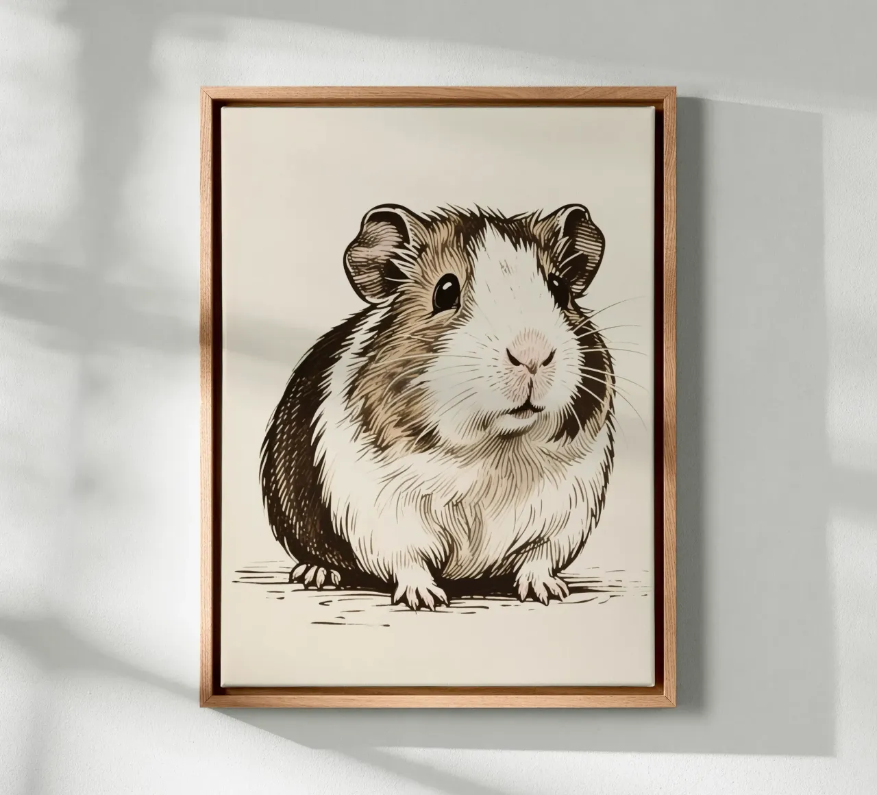Guinea Pig canvas with Floater frame by knowledge