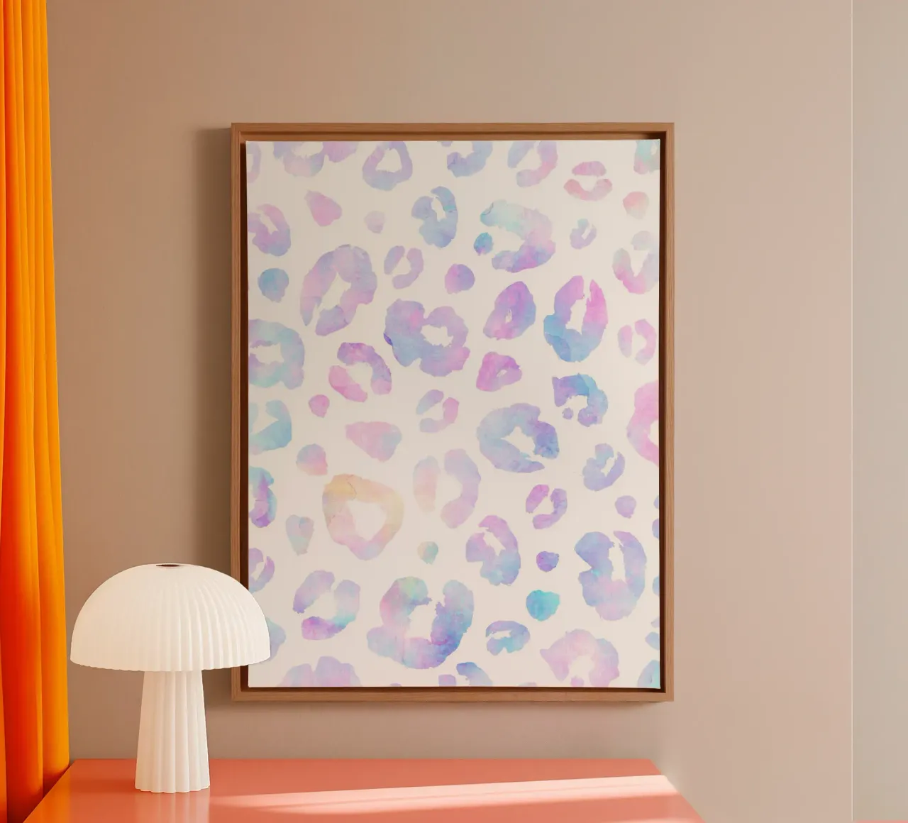Aura Leopard Print, Geschenk für die Tochter, Zurück zur Schule Leinwand mit Schattenfugenrahmen von Dreamscape