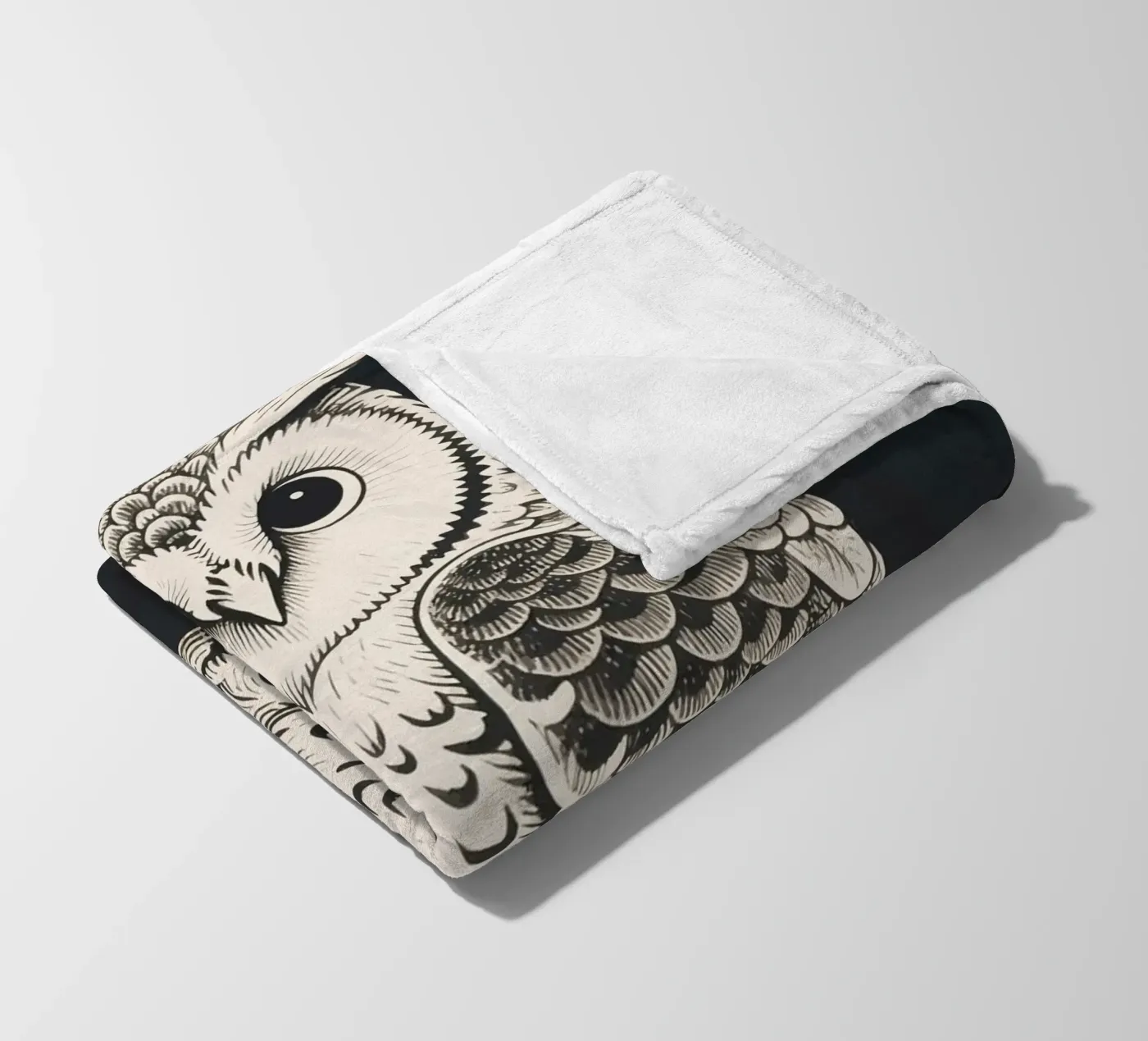 Hibou plaid polaire de knowledge