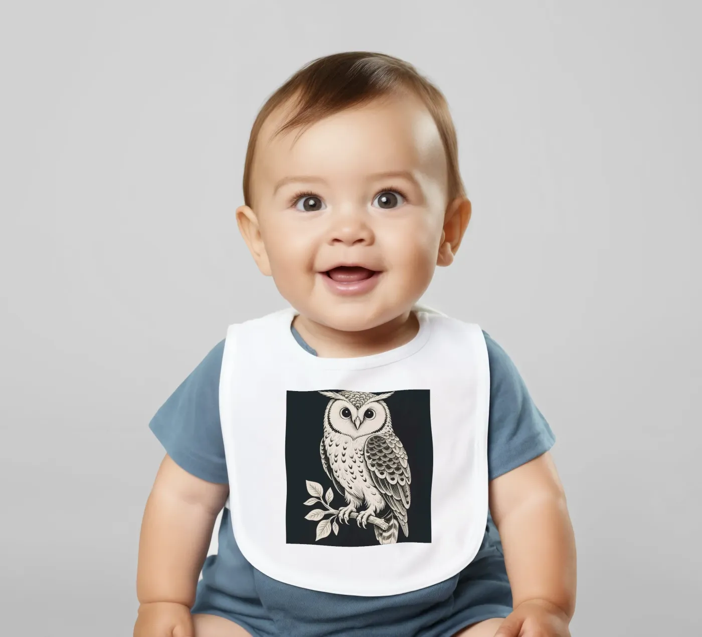 Owl baby bib by knowledge
