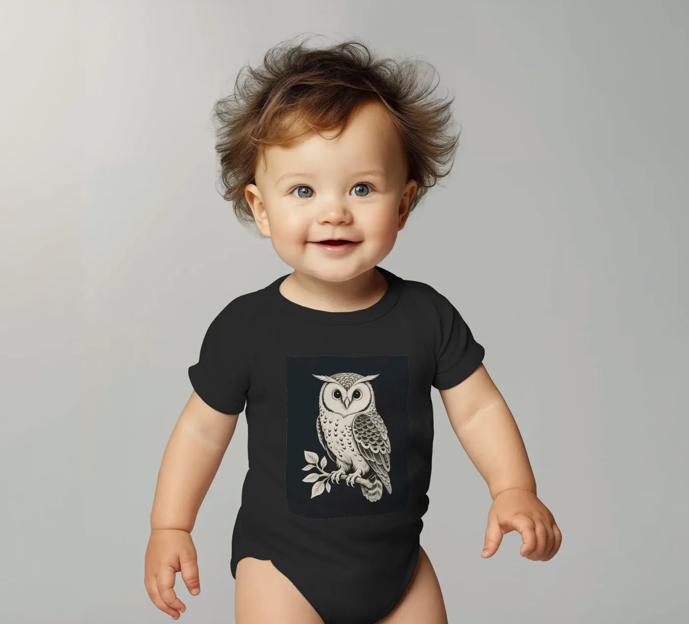 Eule Kurzarm Babybody von knowledge