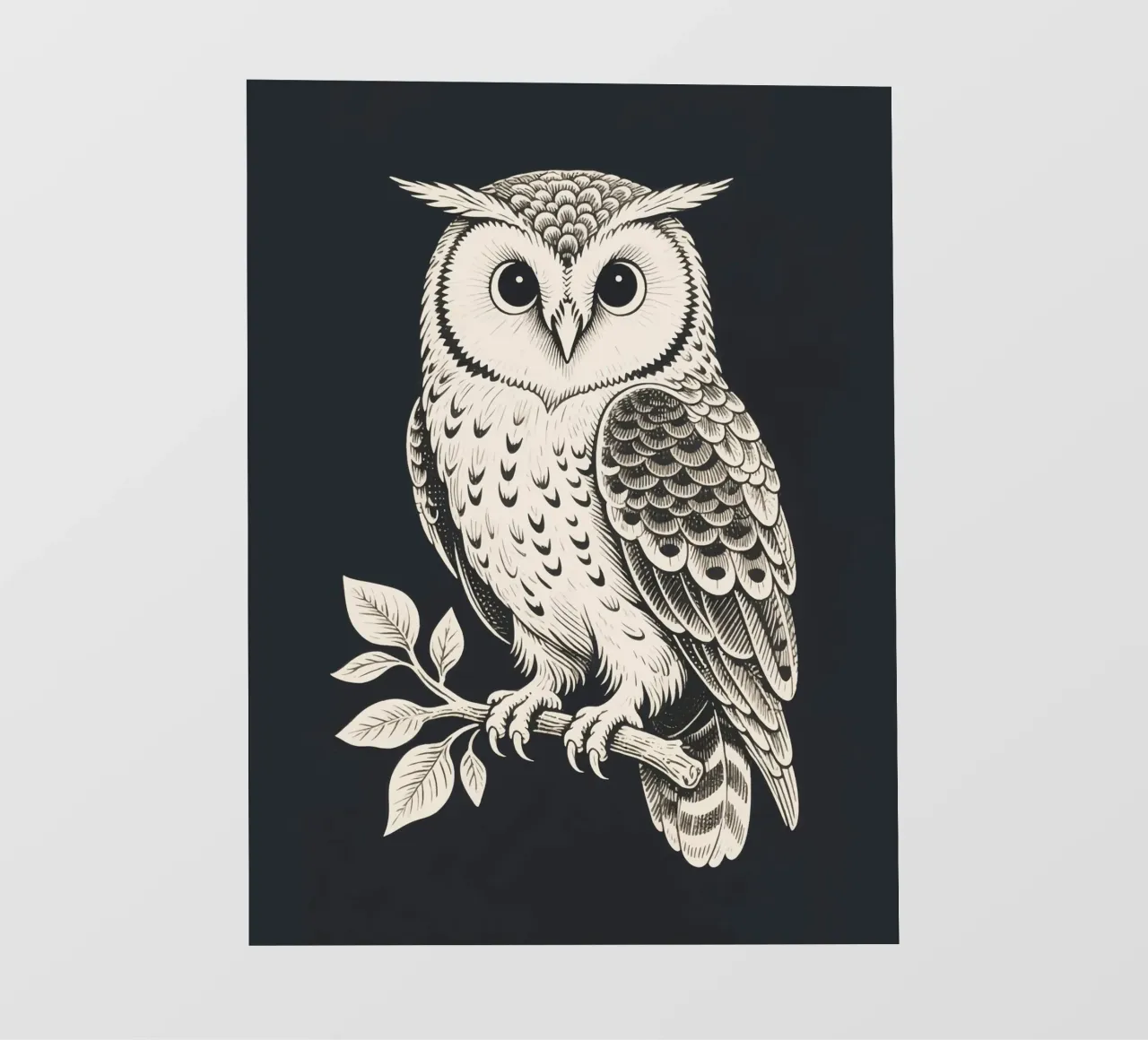 Uil fotobehang van knowledge