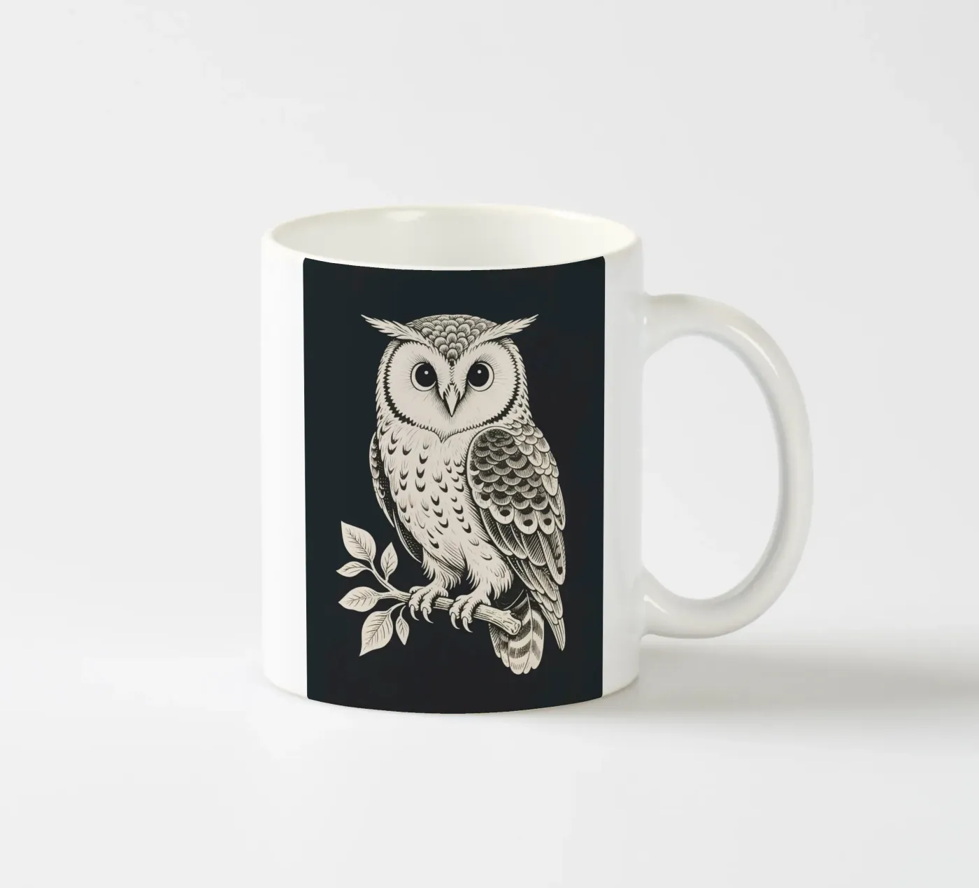 Owl ceramic mug by knowledge