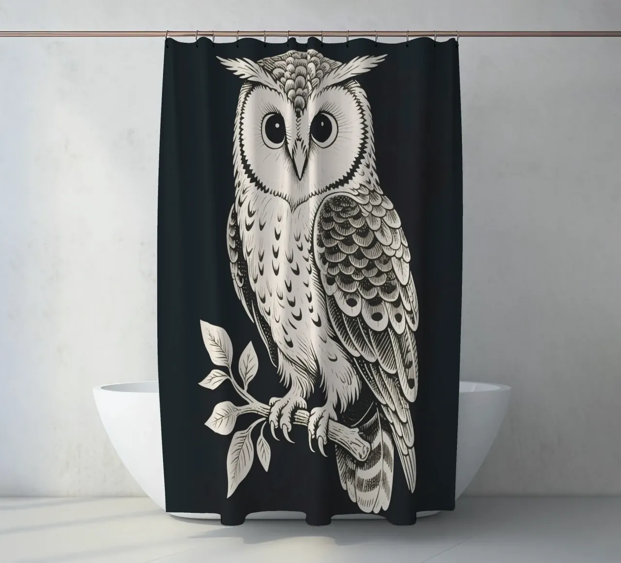 Eule Duschvorhang von knowledge