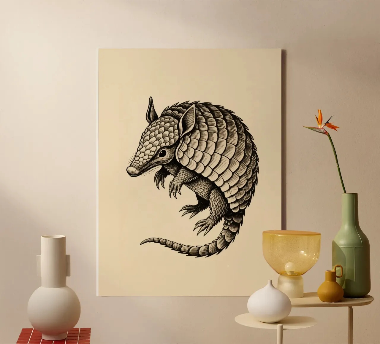 Armadillo tela con Cornice a cassetta da knowledge