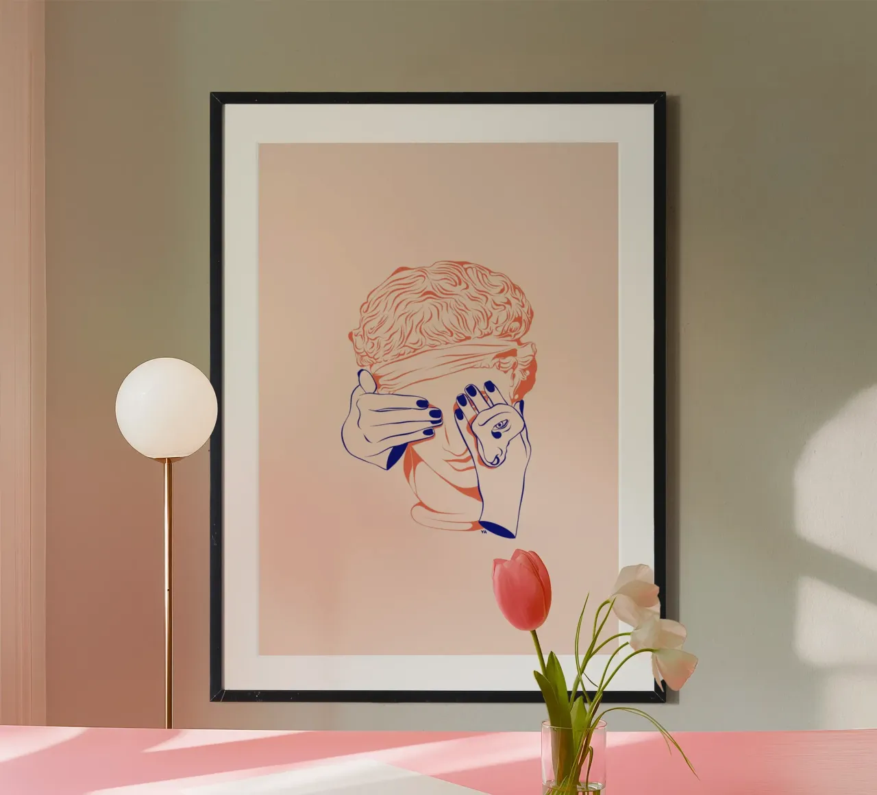 Statua poster con telaio in legno da Lise.ya