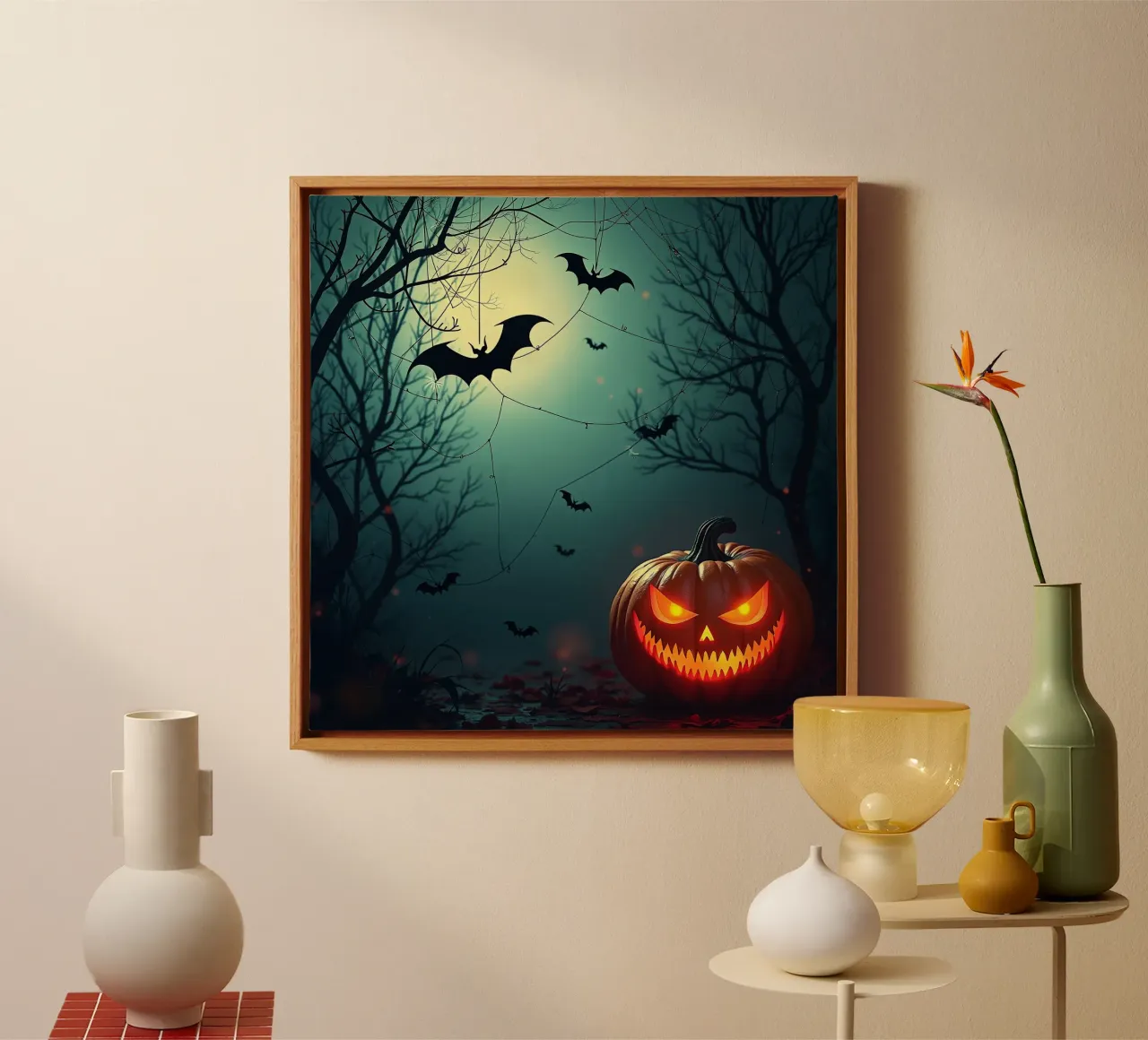 Halloween_5 tela con Cornice a cassetta da Fantasie & Mystikwelten by LK