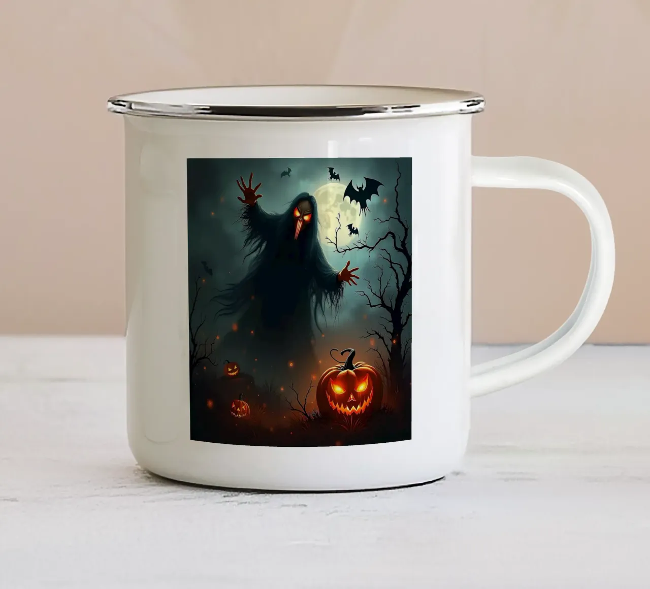 Halloween_6 tazza in smalto da Fantasie & Mystikwelten by LK