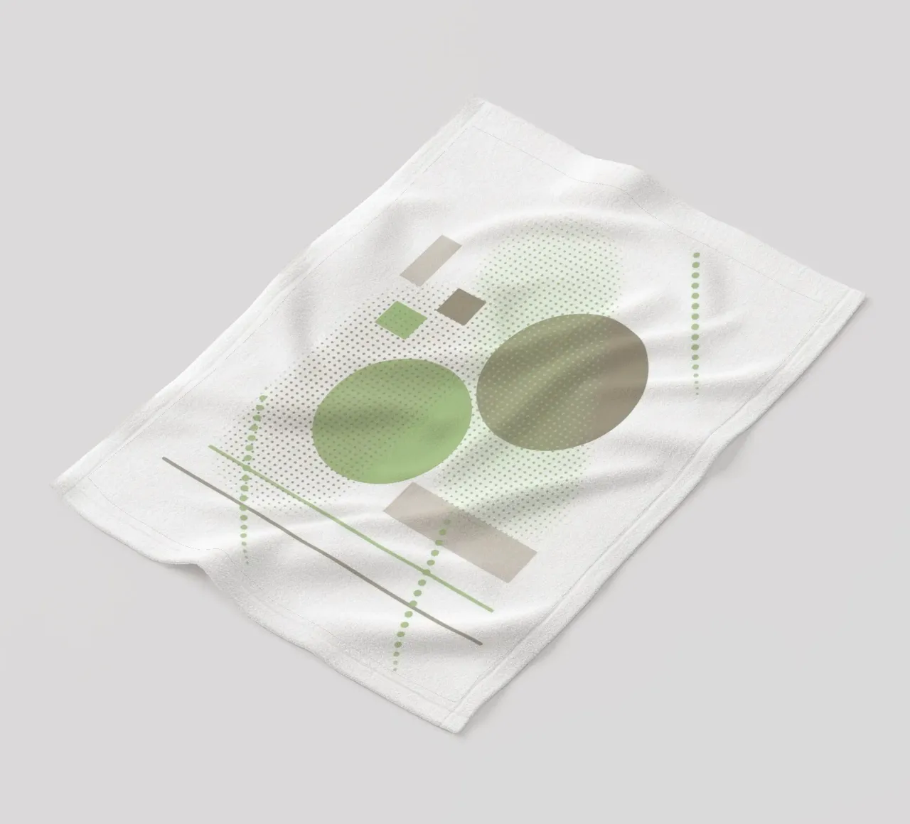 Design minimalista con elementi grafici coperta in pile da BenCoStyle