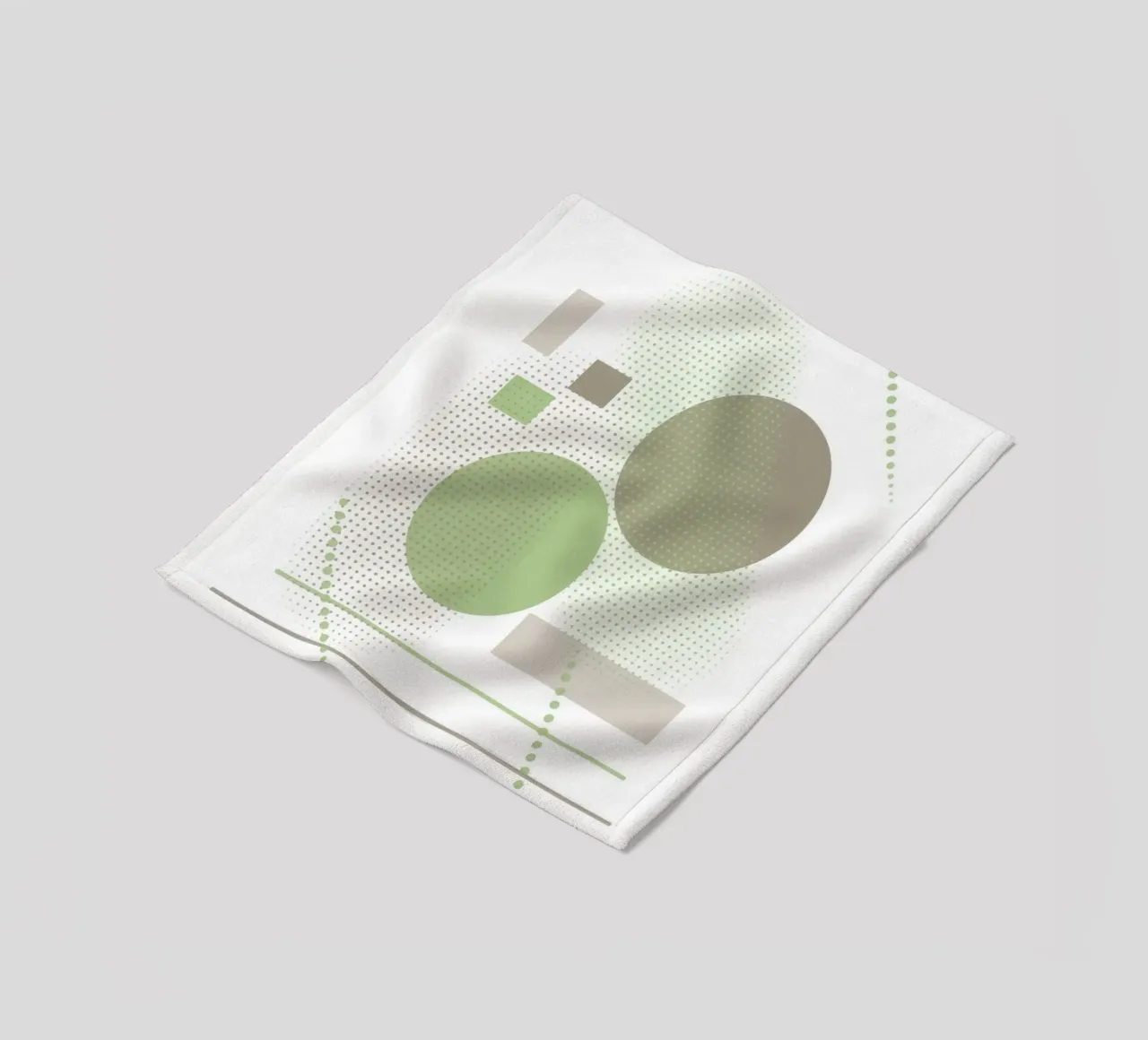 Design minimalista con elementi grafici coperta in pile da BenCoStyle