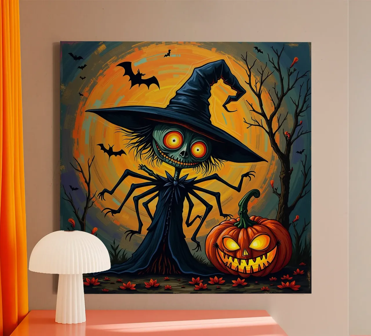 Halloween_8 tela con Cornice a cassetta da Fantasie & Mystikwelten by LK