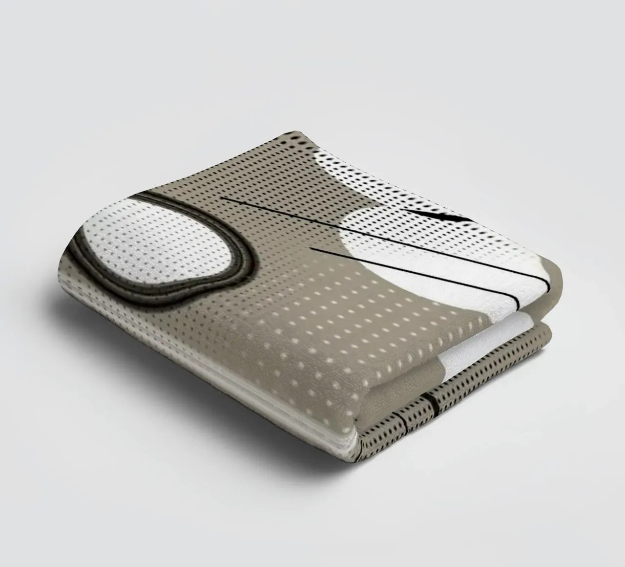 Modern illustration with circles and lines towel by BenCoStyle