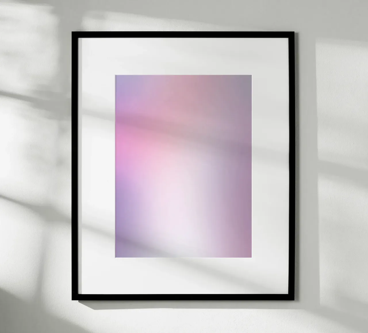 Aura, paars kleurverloop, cadeau, engel nummer muur kunst cadeau poster met kunststof frame van Dreamscape
