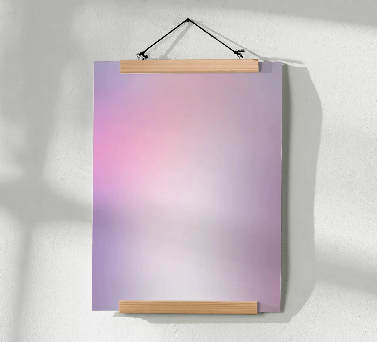 Aura, paars kleurverloop, cadeau, engel nummer muur kunst cadeau poster met kunststof frame van Dreamscape