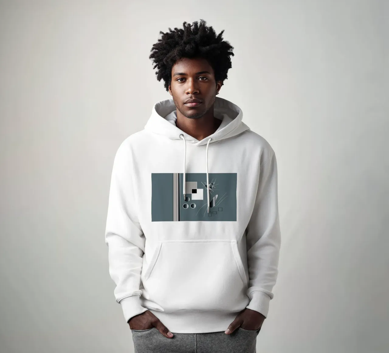 Illustrazione elegante con elementi 3D felpa con cappuccio da BenCoStyle