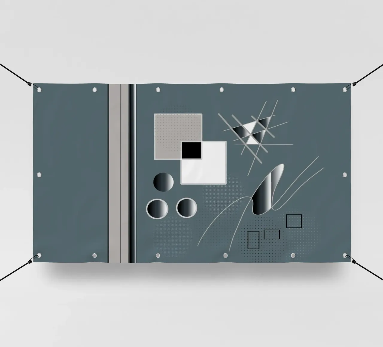 Illustrazione elegante con elementi 3D telo in pvc da BenCoStyle