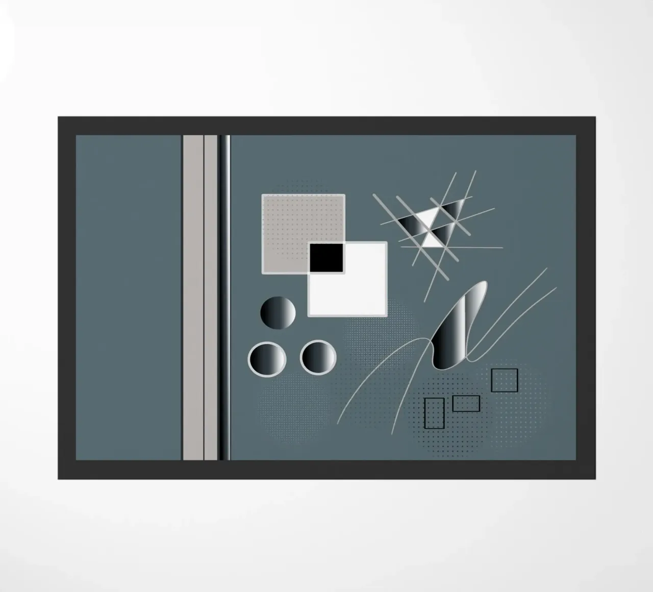 Illustrazione elegante con elementi 3D zerbino da BenCoStyle