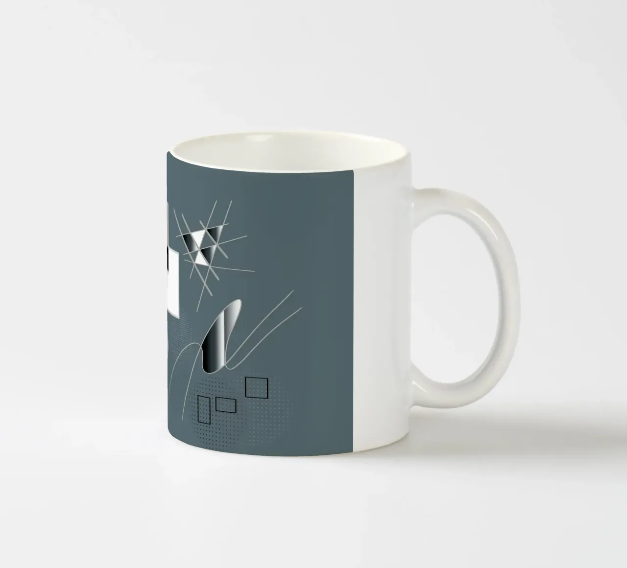 Illustrazione elegante con elementi 3D tazza in ceramica da BenCoStyle