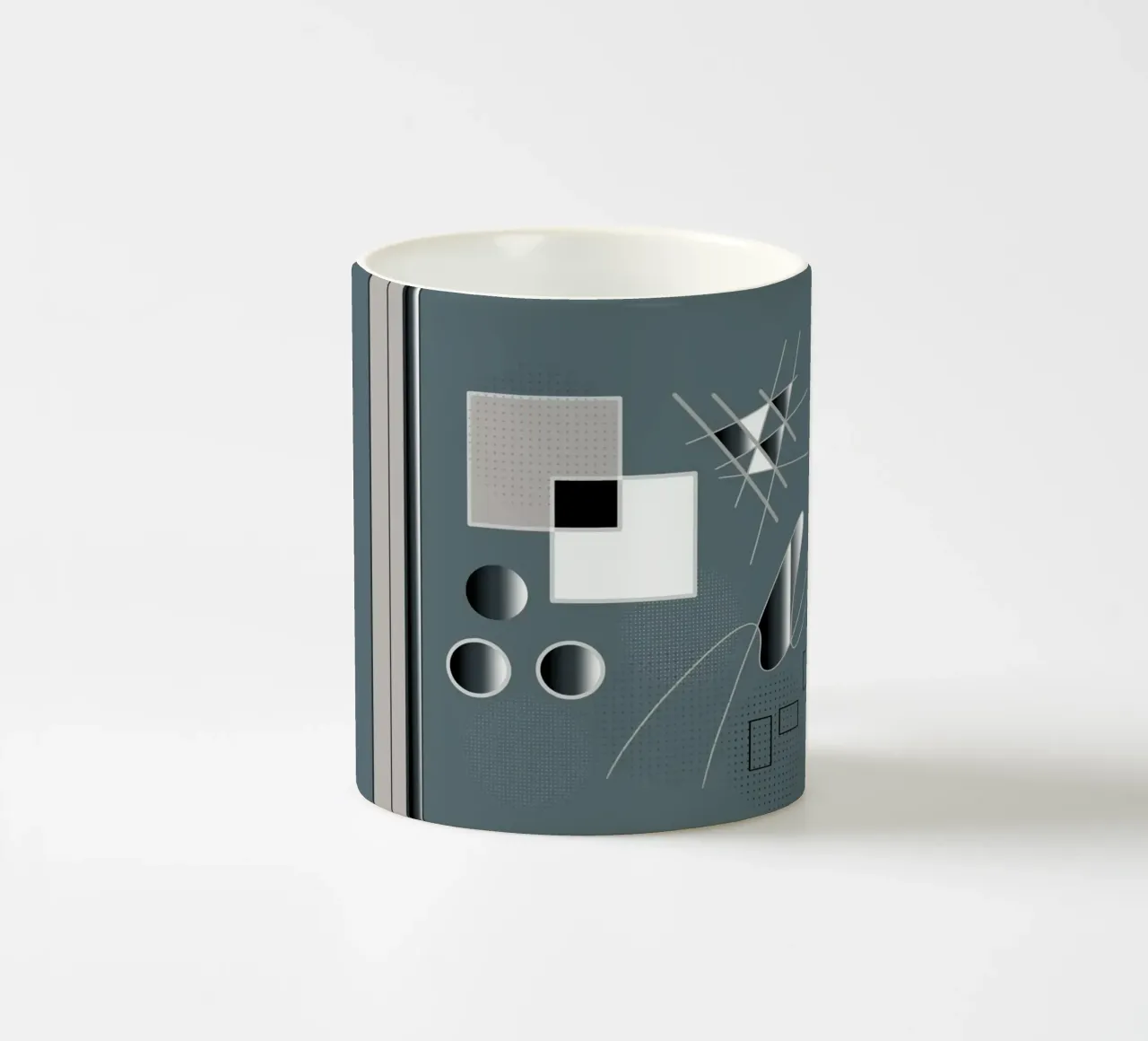 Illustrazione elegante con elementi 3D tazza in ceramica da BenCoStyle