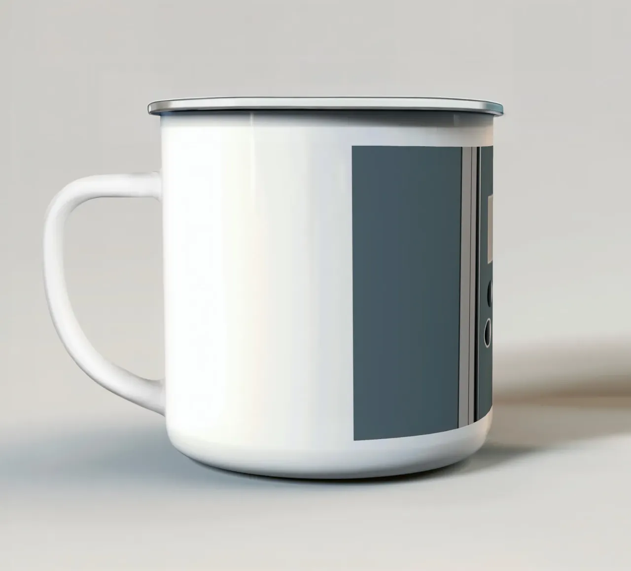 Illustrazione elegante con elementi 3D tazza in smalto da BenCoStyle
