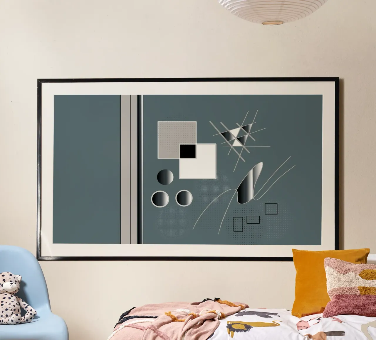 Illustrazione elegante con elementi 3D poster da BenCoStyle