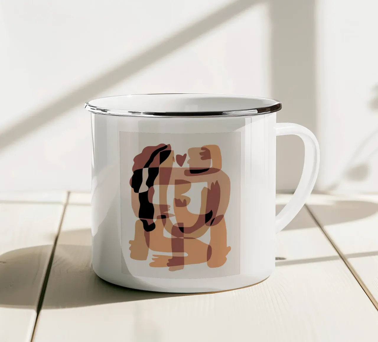 Amore e affetto tazza in smalto da Little Dean