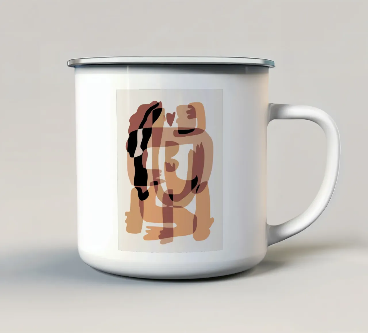Amore e affetto tazza in smalto da Little Dean