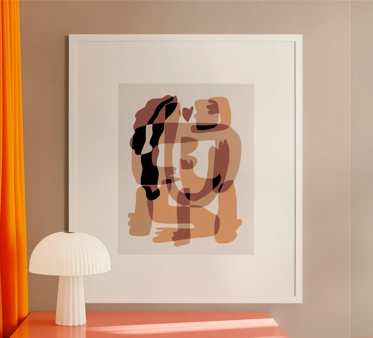 Amore e affetto poster con telaio in plastica da Little Dean