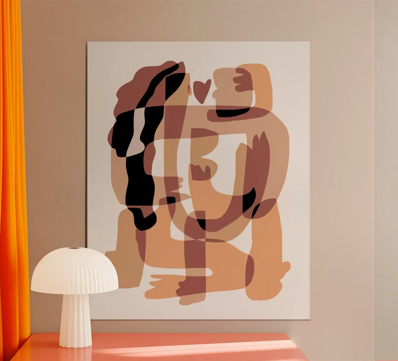 Amore e affetto poster con telaio in plastica da Little Dean