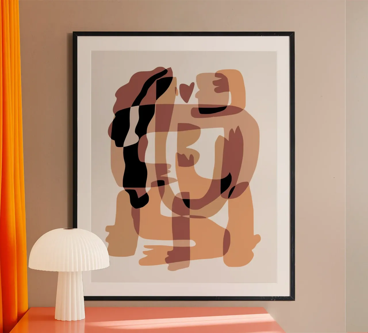 Amore e affetto poster con telaio in plastica da Little Dean