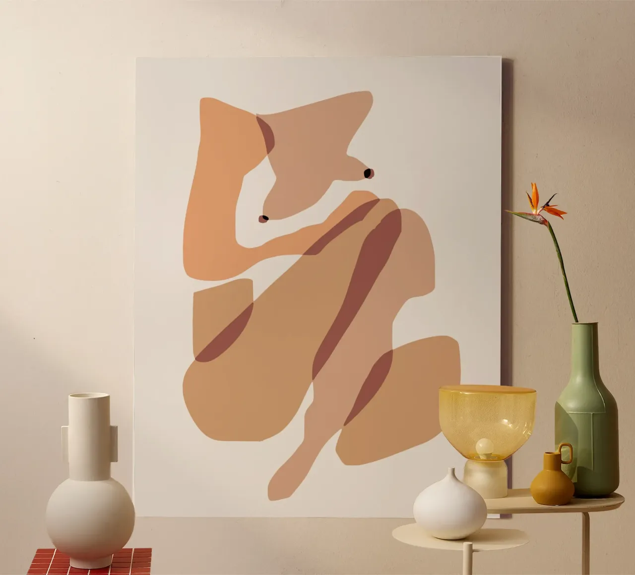 Beige nudo 10 tela con Cornice a cassetta da Little Dean
