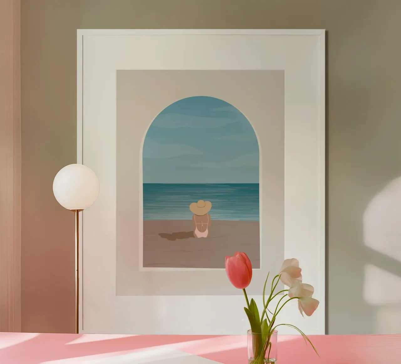 A look at the sea poster with aluminum frame by Studio Luana