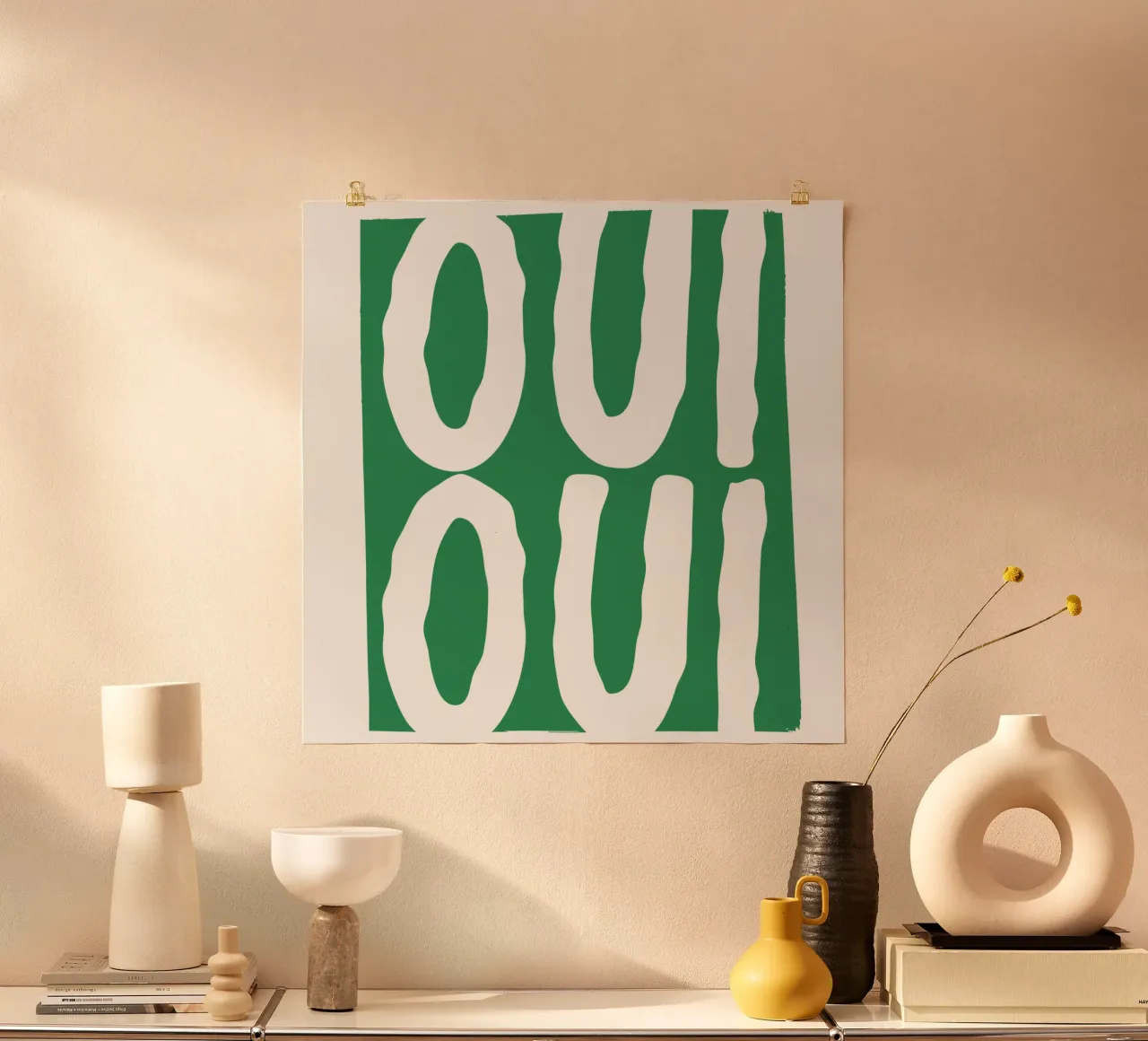 Oui Oui, poster francese, regalo francese, poster, regalo per la casa poster con telaio in legno da DolceVita
