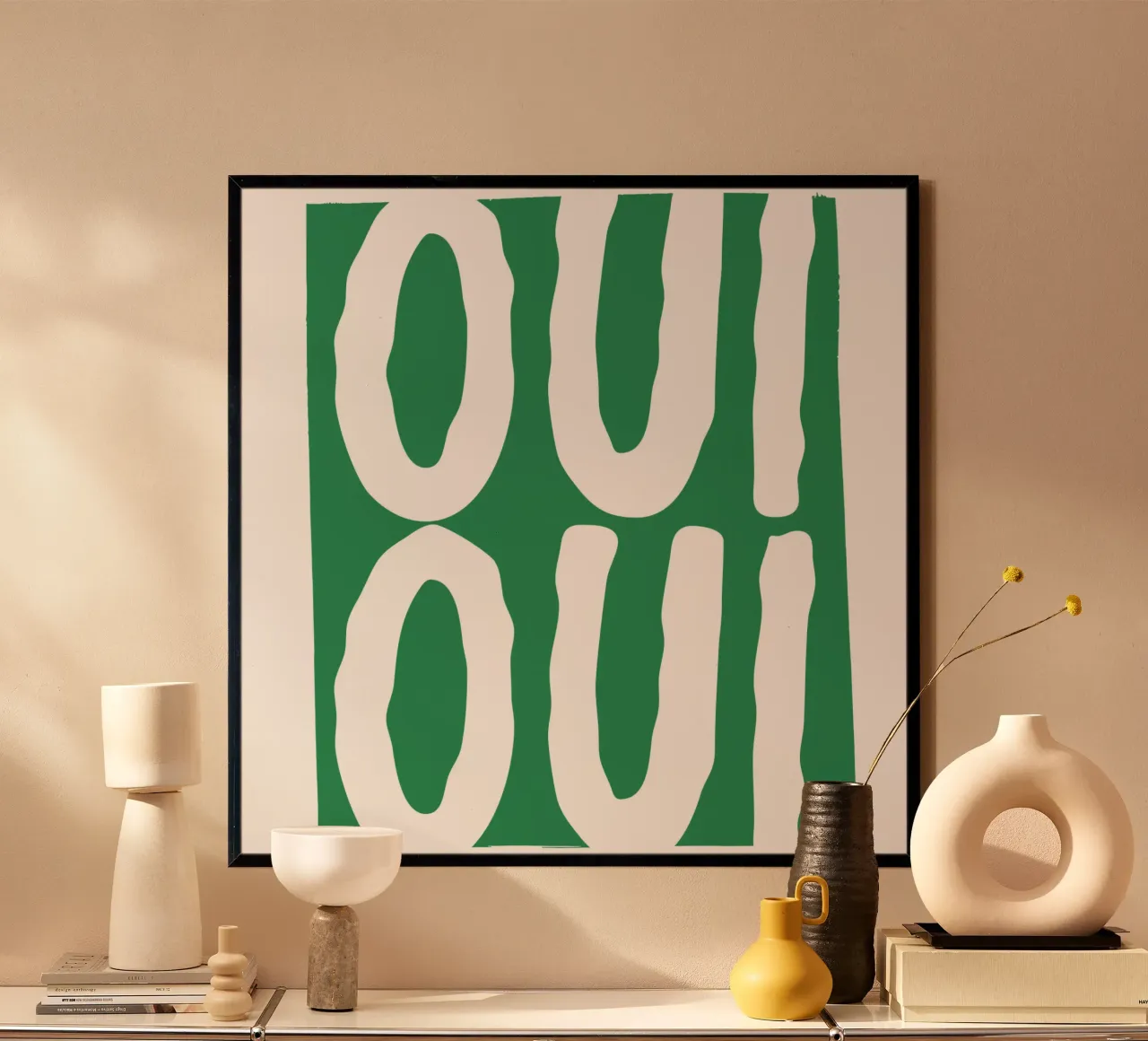 Oui Oui, poster francese, regalo francese, poster, regalo per la casa poster con telaio in legno da DolceVita