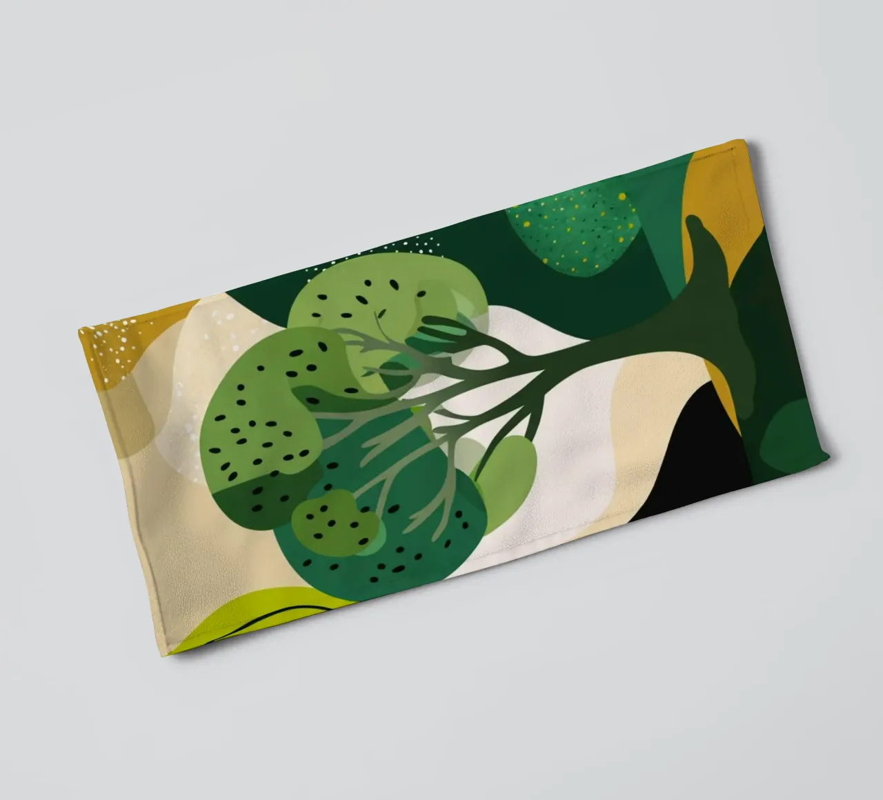 Paysage verdoyant abstrait : Un arbre de vie dans une forêt moderne serviette de bain de Artistic-shop