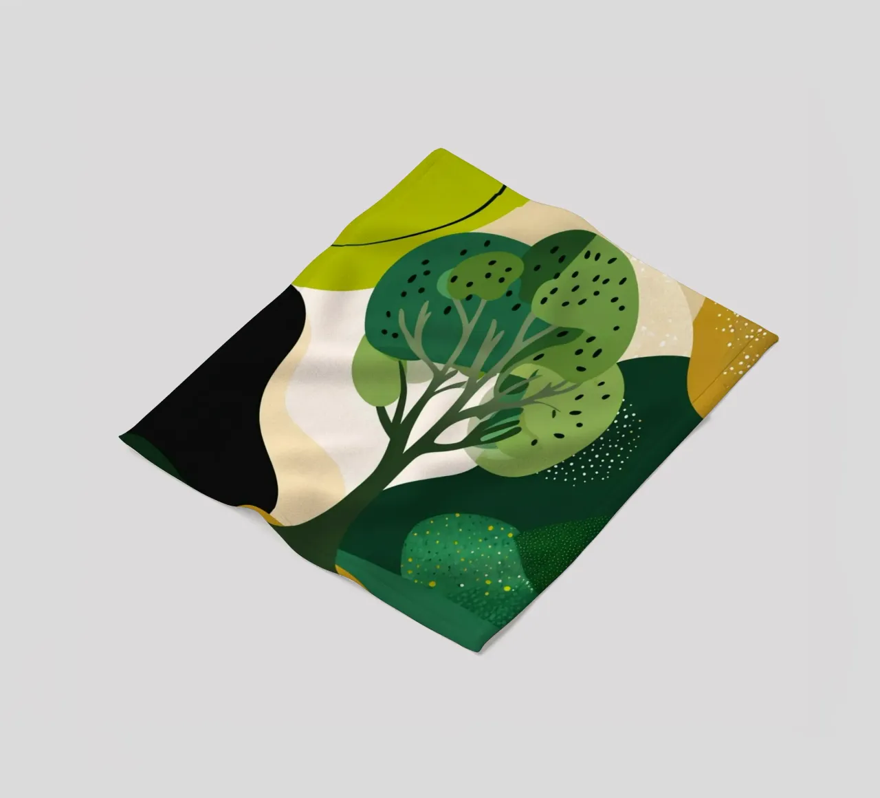 Paesaggio astratto e verdeggiante: Un albero della vita in una foresta moderna coperta in pile da Artistic-shop
