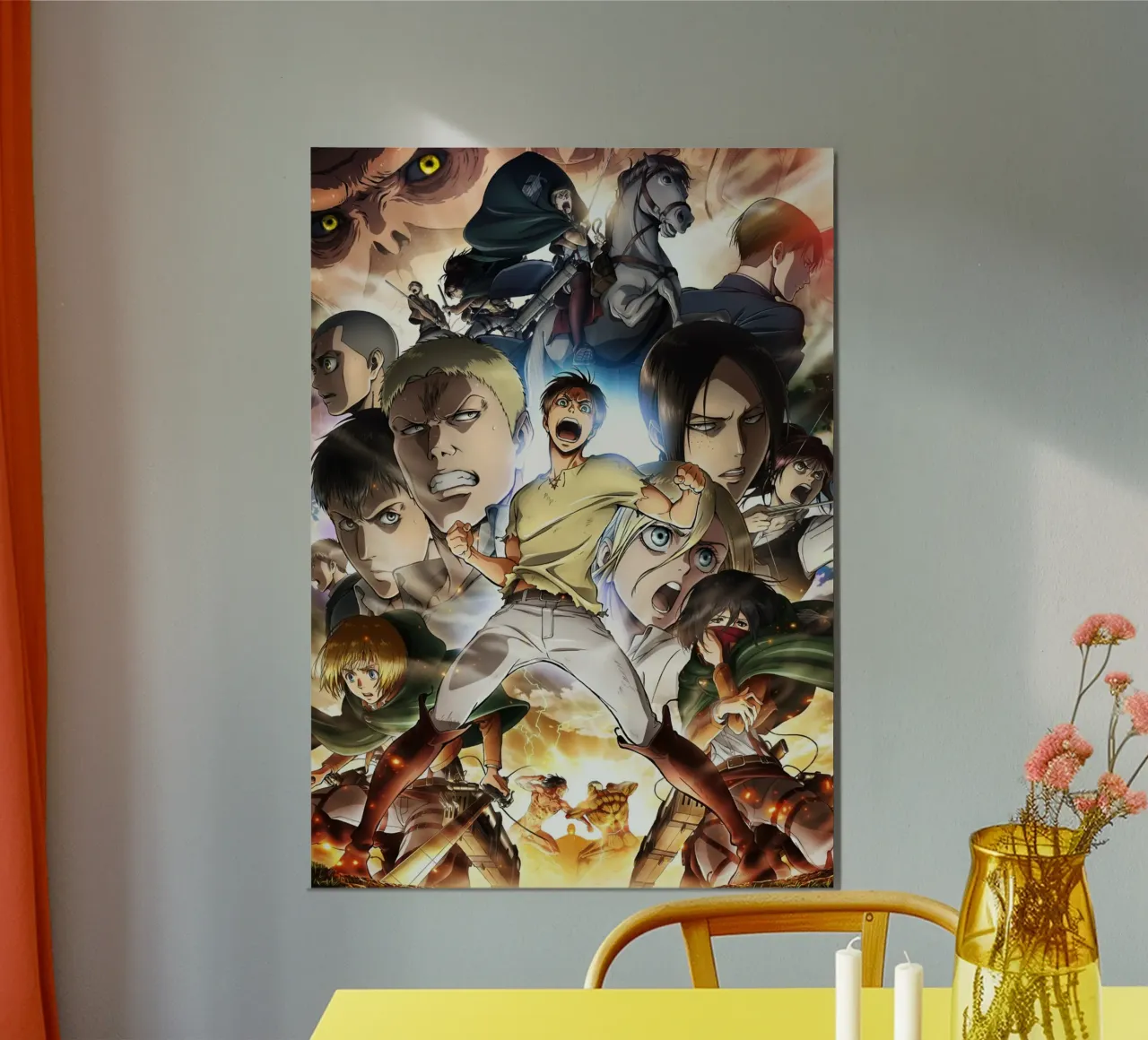 Eren contro l'armatura del Titano poster da mary shop