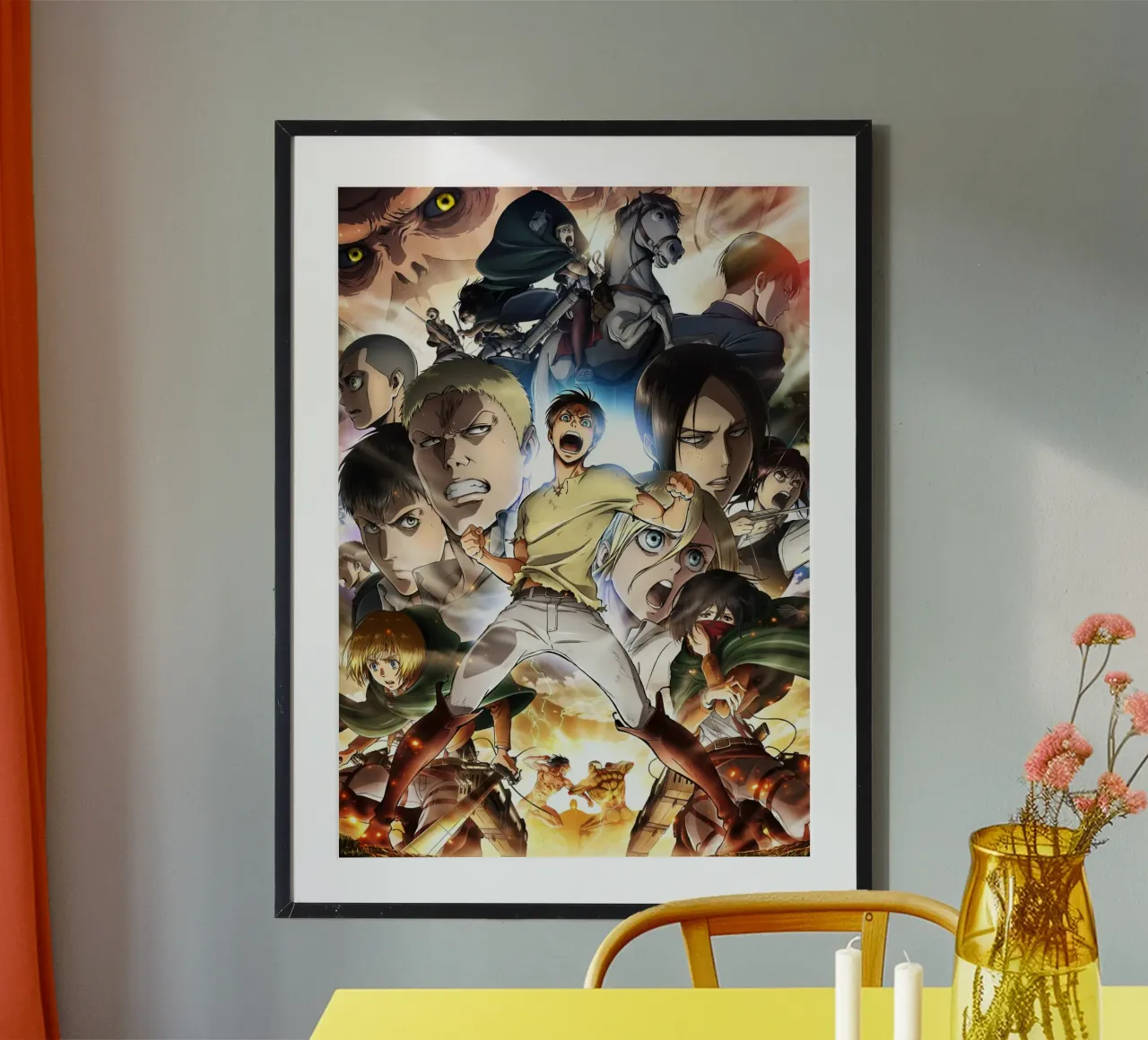 Eren contro l'armatura del Titano poster da mary shop