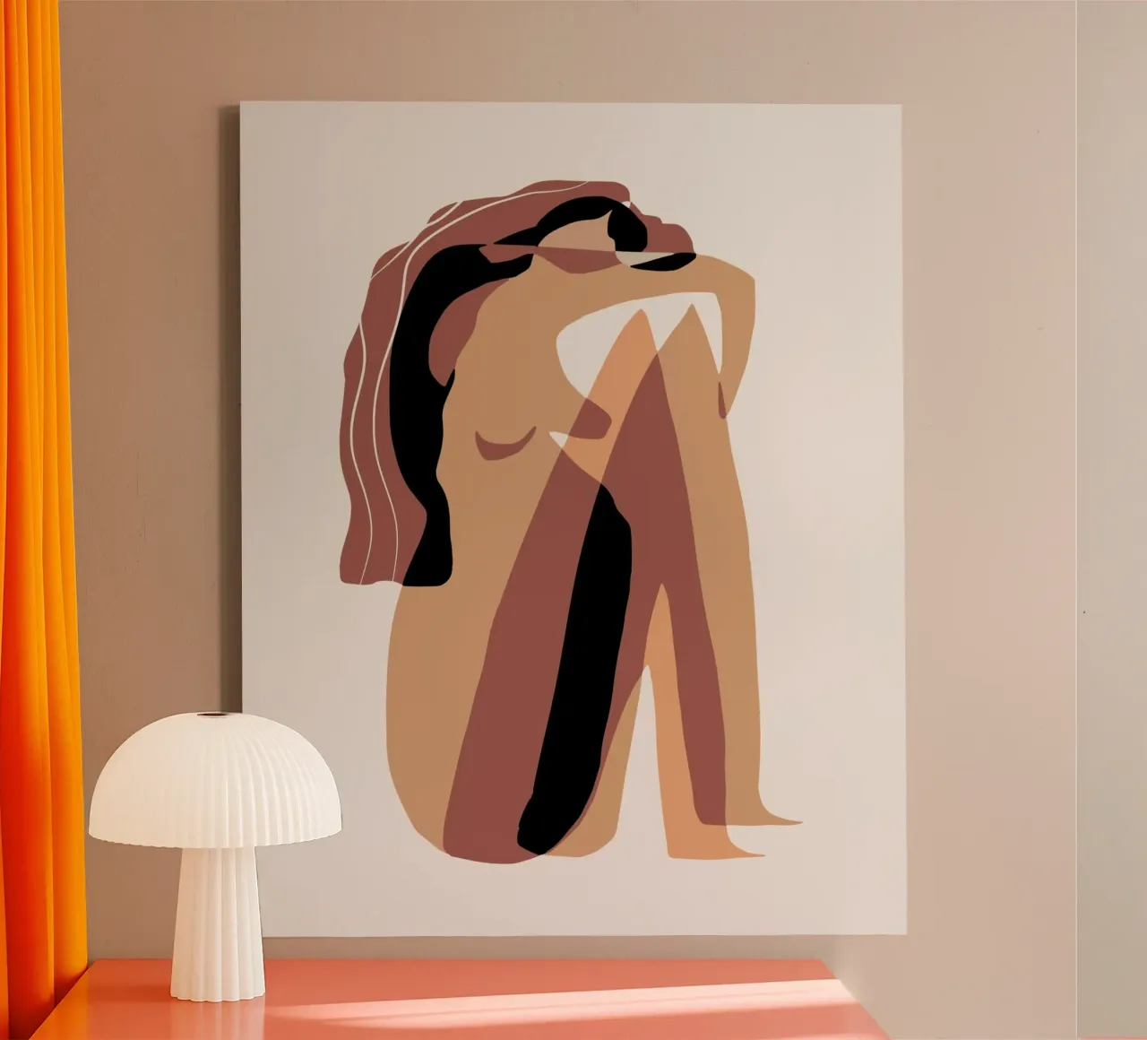 Beige nudo 12 tela con Cornice a cassetta da Little Dean