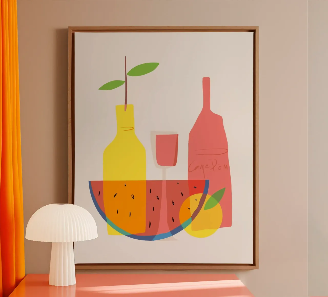 Melone e vino tela con Cornice a cassetta da Little Dean
