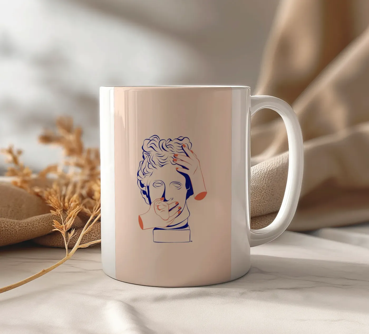 Statue ceramic mug by Lise.ya