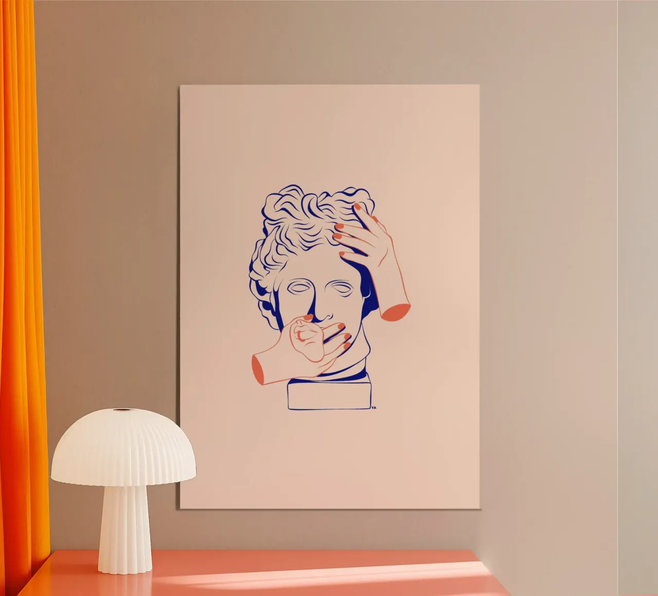 Statua poster con telaio in legno da Lise.ya