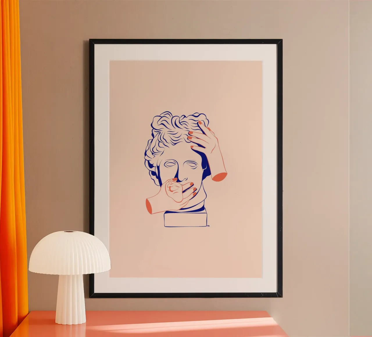 Statua poster con telaio in legno da Lise.ya