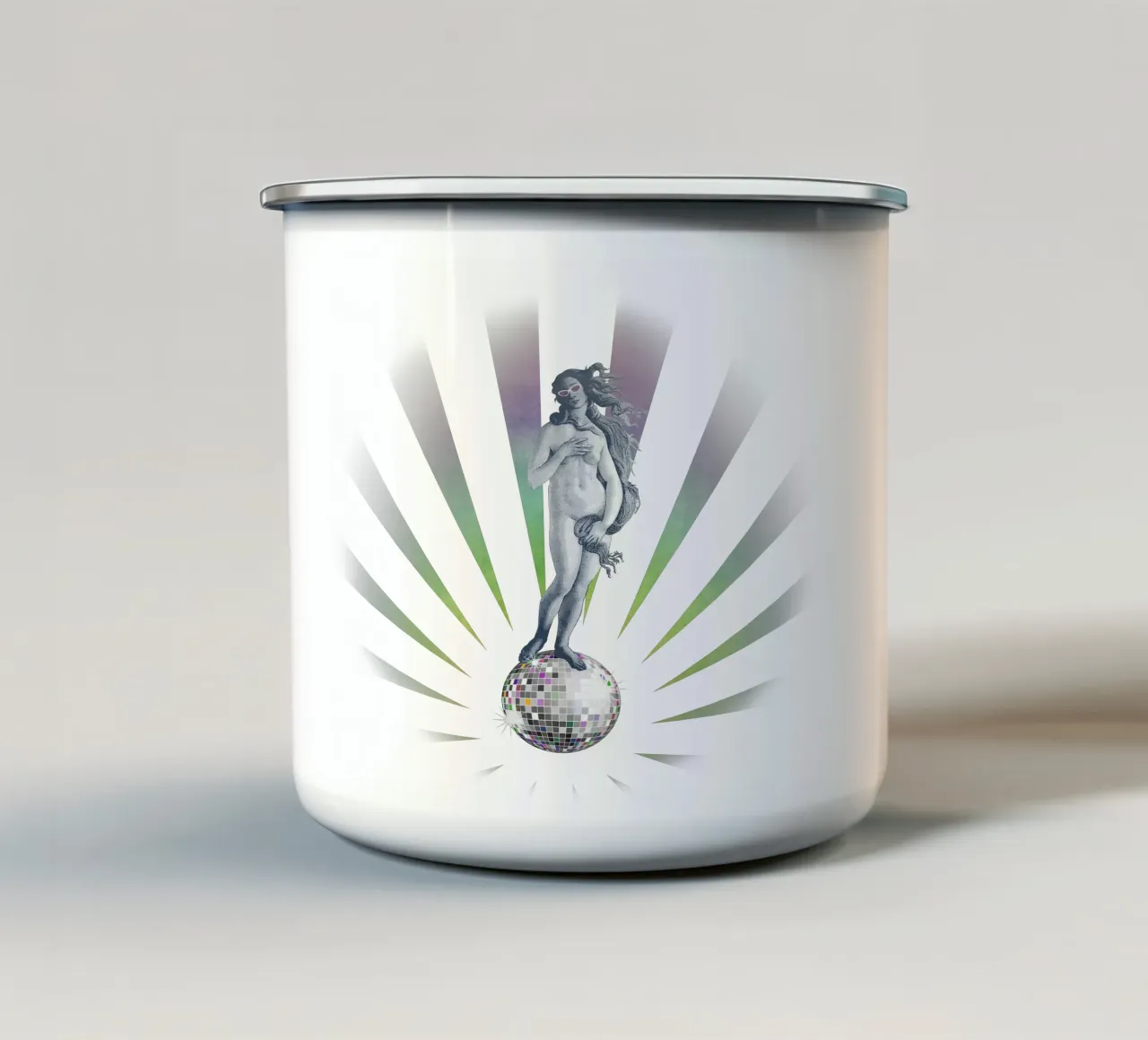 Disco Venus tazza in smalto da Angelo Cerantola