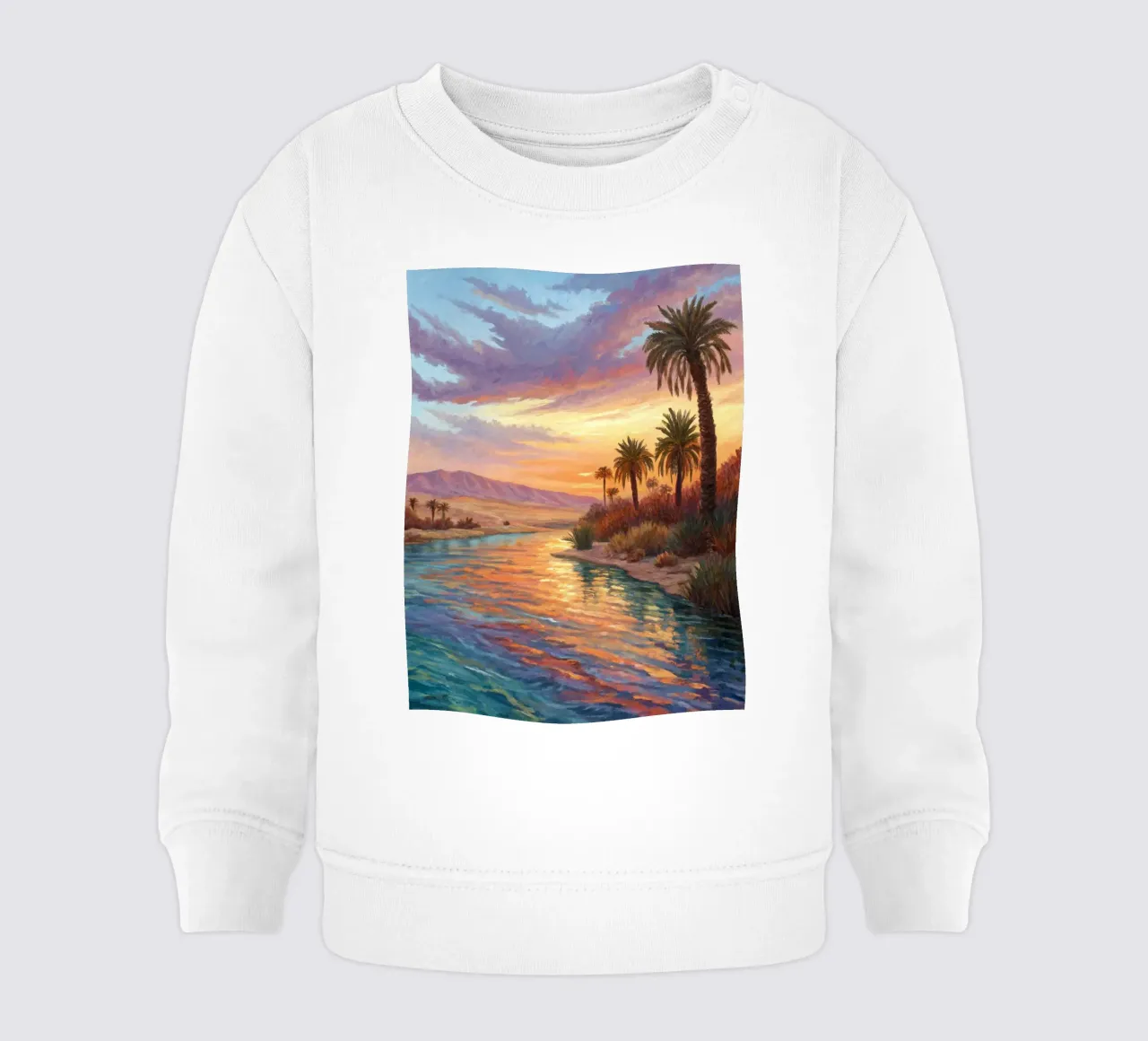Oasi dell'ora d'oro: L'abbraccio di un fiume del deserto felpa neonato da Artistic-shop