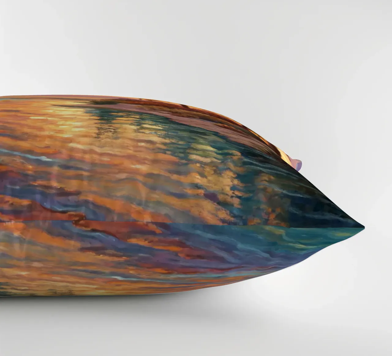 Oasi dell'ora d'oro: L'abbraccio di un fiume del deserto cuscino da Artistic-shop