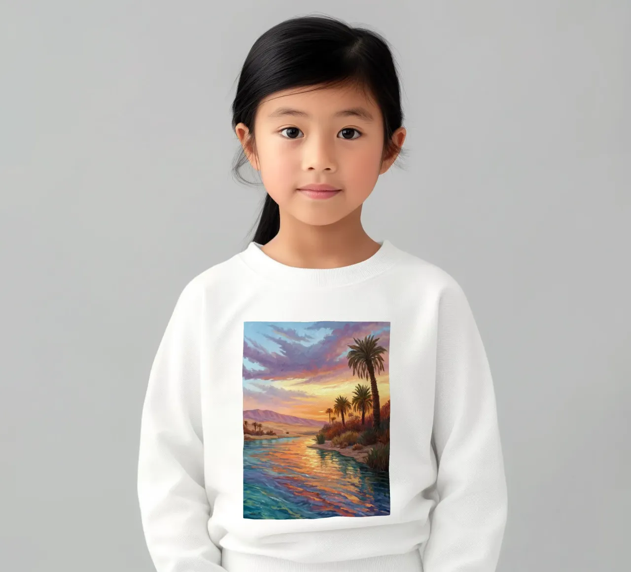 Oasi dell'ora d'oro: L'abbraccio di un fiume del deserto felpa bambino da Artistic-shop