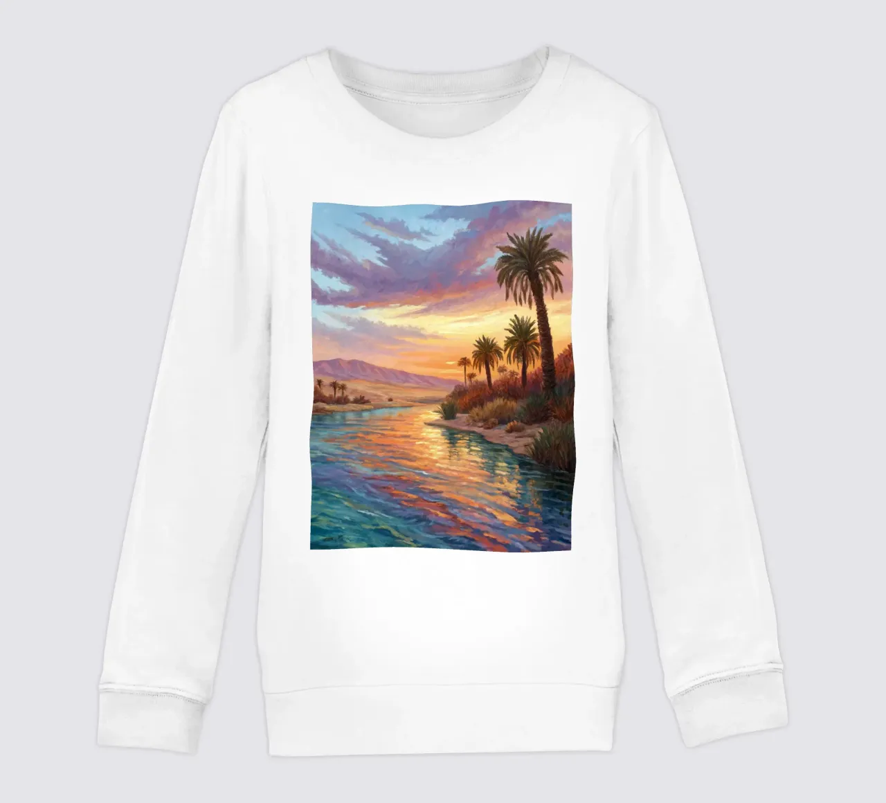 Oasi dell'ora d'oro: L'abbraccio di un fiume del deserto felpa bambino da Artistic-shop