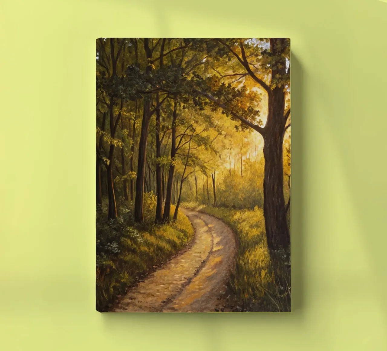 The Golden Path at Dusk: A Serene Journey Through a Sunlit F notebook by Artistic-shop